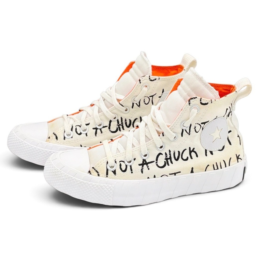 Converse UNT1TL3D Hi GS Not A Chuck Kids US 5 Egret White High Top Shoes 266515C
